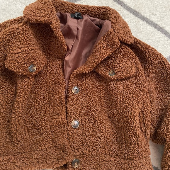 Cropped Teddy Coat - Picture 4 of 4